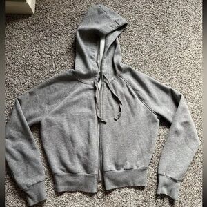Women’s Wild Fable Cropped Gray Zip Up Hoodie. Size Small